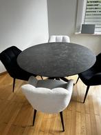 Keramische eettafel/antraciet/zwart/120 cm/ 4 zitplaatsen, Ophalen, Rond, Zo goed als nieuw, Vier personen