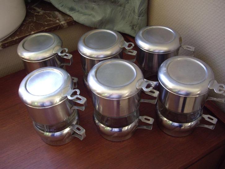6 oude koffiefilters., Antiek en Kunst, Antiek | Glaswerk en Kristal, Ophalen of Verzenden