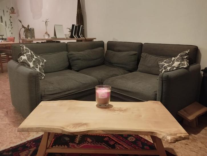 IKEA VALLENTUNA zitmeubel, Huis en Inrichting, Fauteuils, Gebruikt, Hout, Metaal, Stof, 125 cm of meer, 150 cm of meer, Ophalen
