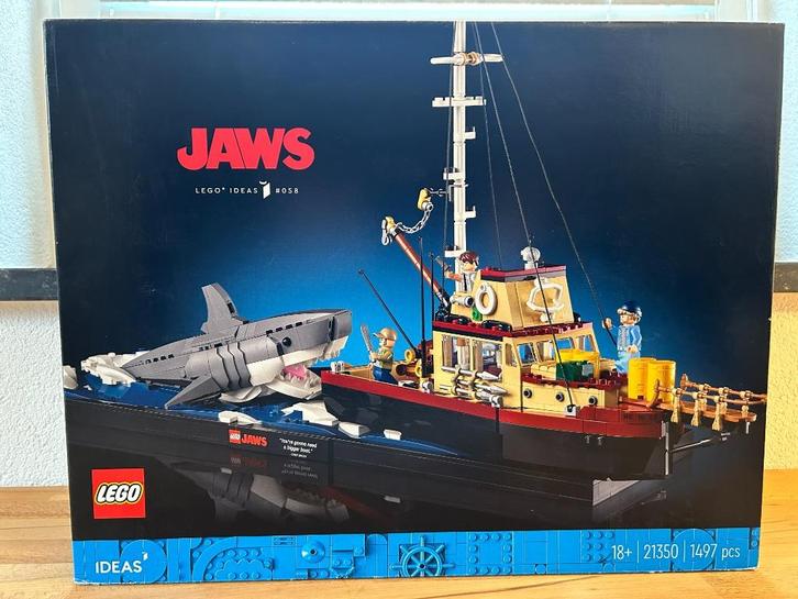 Lego Ideas 21350 - Jaws, Kinderen en Baby's, Speelgoed | Duplo en Lego, Zo goed als nieuw, Lego, Complete set, Ophalen of Verzenden