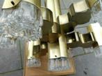 Regency Lustre Sciolari Gold Geometric Serie 7 lampes, Zo goed als nieuw, Ophalen, Glas