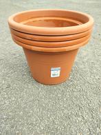 Bloempotten diameter 25 cm 4 stuks voor, 25 à 40 cm, Rond, Comme neuf, Synthétique