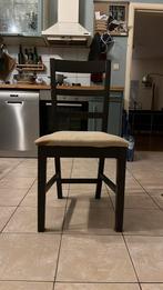 IKEA houten stoelen (7) met beige stoffen zitting, Huis en Inrichting, Stoelen, Ophalen, Hout, Gebruikt, Overige kleuren