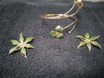 Bracelet manchette avec boucles d'oreilles ., Overige materialen, Ophalen of Verzenden, Zo goed als nieuw, Groen