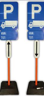 Parkeerborden werf/ (vracht)wagen, Ophalen, Gebruikt