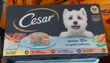 Barquettes Cesar Senior 10+ et sachets Rancho's bœuf  disponible aux enchères