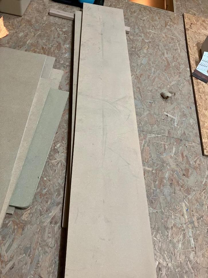 MDF platen te koop in verschillende afmetingen, Doe-het-zelf en Bouw, Platen en Panelen, Gebruikt, Hout, Minder dan 20 mm, Ophalen