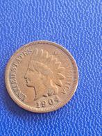 1904 USA 1 cent Indian head Philadelphia, Losse munt, Verzenden, Noord-Amerika