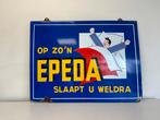 EPEDA emaille reclamebord 1952, Reclamebord, Gebruikt, Ophalen of Verzenden