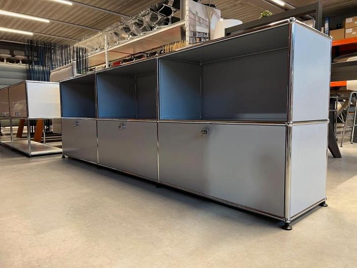 BUFFET USM HALLER 225X35X74, 3X, Maison & Meubles, Armoires | Dressoirs, Comme neuf, Avec tiroir(s), Avec porte(s), Métal, Enlèvement ou Envoi