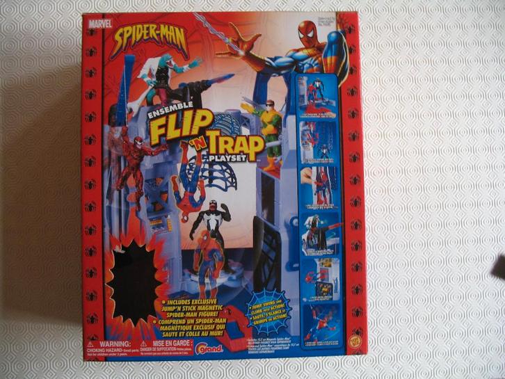 Spider-man, ensemble FLIP ‘N TRAP playset , Verzamelen, Stripfiguren, Zo goed als nieuw, Ophalen of Verzenden
