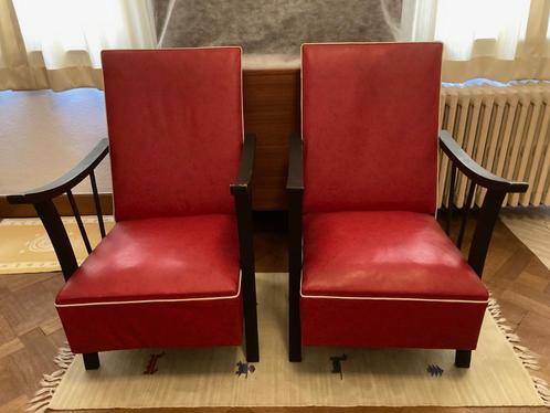 2 vintage zetels, Huis en Inrichting, Zetels | Zetels en Chaises Longues, Gebruikt, Eenpersoons, Minder dan 150 cm, Minder dan 75 cm