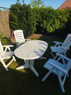 tuintafel set, Ophalen, Gebruikt, Ovaal, Plastic