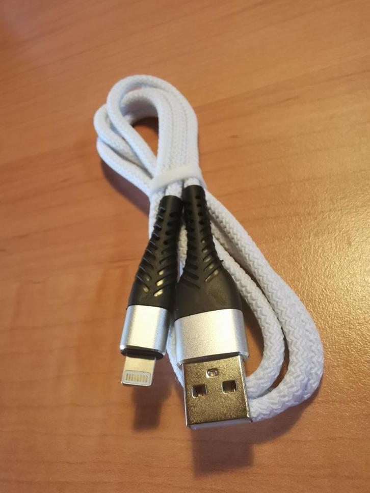 iphone lightning kabel wit, Telecommunicatie, Mobiele telefoons | Telefoon-opladers, Nieuw, Apple iPhone, Ophalen of Verzenden