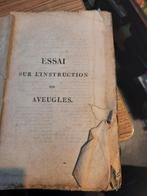 Essai sur l'instruction des aveugles - 1819, Antiek en Kunst, Ophalen of Verzenden