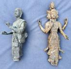 2 Thaise bronzen beelden - monnik en buddha, Ophalen of Verzenden