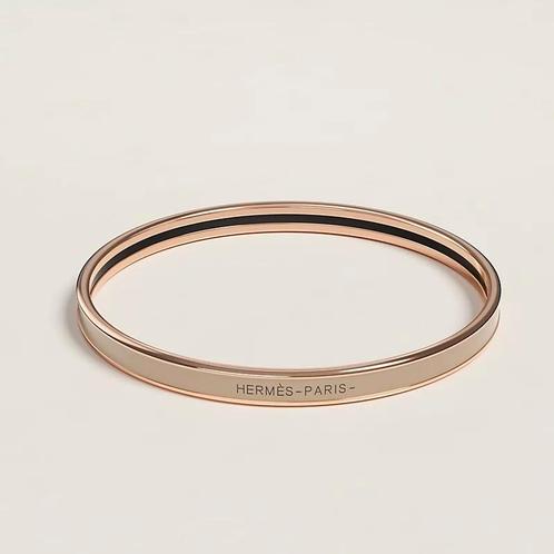 Prachtige armband | Hermes Uni Bangle rose gold/grijs, Handtassen en Accessoires, Armbanden, Nieuw, Goud, Grijs, Ophalen of Verzenden