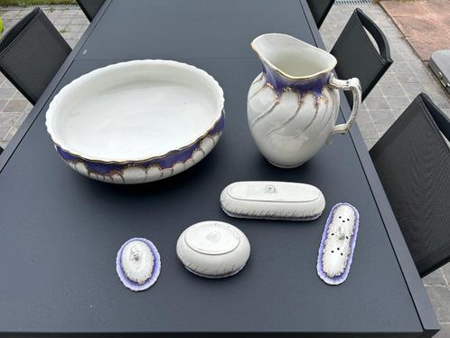 Lampet set Manufacture Imperiale et Royale NIMY, Antiek en Kunst, Antiek | Porselein, Ophalen