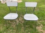 Set van 2 formica stoelen, Huis en Inrichting, Ophalen, Grijs, Vintage