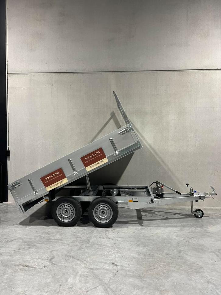 Plateau aanhangwagen BW trailers kippend, Auto diversen, Aanhangers en Bagagewagens, Nieuw, Ophalen