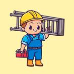 Kleine Klus-reno-schilder en behangwerken.