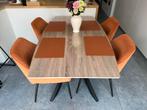 Tables de salle à manger + 4 chaises, Maison & Meubles, Comme neuf, Chêne