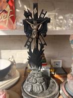 houten kruisbeeld op voet 50cm, Antiek en Kunst, Ophalen