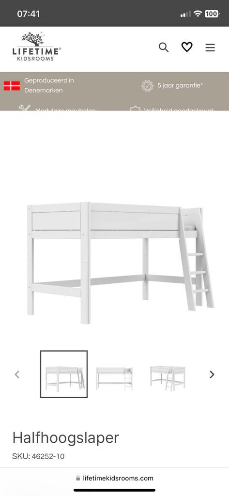 Halfhoogslaper Lifetime, Kinderen en Baby's, Kinderkamer | Bedden, Matras, Ophalen