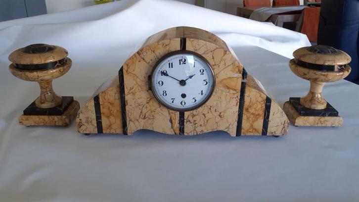 ART DECO  MARMEREN  SCHOUWGARNITUUR, Antiek en Kunst, Curiosa en Brocante, Ophalen