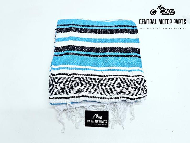 Mexicaanse Navy Turquoise en Wit Deken, Motoren, Onderdelen | Harley-Davidson, Nieuw, Ophalen of Verzenden