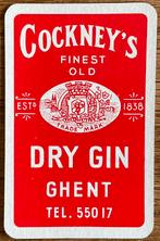 Speelkaart COCKNEY’S DRY GIN/GENT, Verzamelen, Ophalen of Verzenden, Zo goed als nieuw, Speelkaart(en)