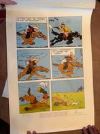 Kuifje in Amerika genummerd bord met de handtekening Hergé, Antiek en Kunst, Ophalen of Verzenden