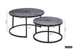 2 nieuw grijze glazen bijzettafels 140 euro compleet., Huis en Inrichting, Tafels | Bijzettafels, Ophalen, Nieuw