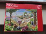 Puzzel 2000 st - Puppies relaxing in the garden, Ophalen of Verzenden, Meer dan 1500 stukjes, Zo goed als nieuw, Legpuzzel