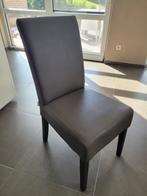 4 Chaises simili cuir brun-taupe, Ophalen, Gebruikt, Bruin, Leer