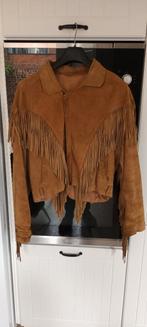 Daim lederen vest met franjes, Kleding | Dames, Ophalen, Gedragen, Maat 42/44 (L), Overige kleuren