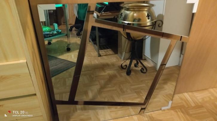 Joli miroir art déco sur armature en acier forgé., Huis en Inrichting, Woonaccessoires | Spiegels, Zo goed als nieuw, Ophalen