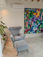 Zetel met poef te koop, Huis en Inrichting, Ophalen