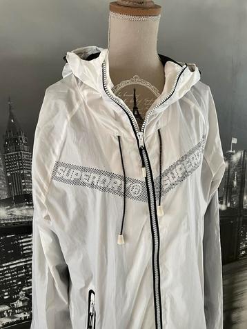 licht wit regen jasje Superdry dames 38, Taille 38/40 (M), Superdry, Porté, Blanc
