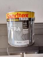 Verf Sandtex zwart 2.5L, Doe-het-zelf en Bouw, Verf, Beits en Lak, Ophalen, Zwart, Nieuw, Verf