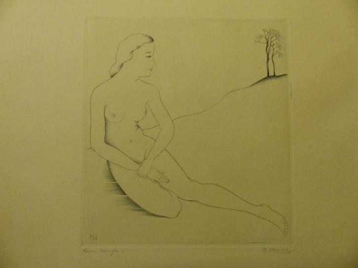 WEEMAES, Margot, gravure de 1938, Antiquités & Art, Art | Eaux-fortes & Gravures, Enlèvement ou Envoi