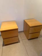 Nachtkastje licht eik kleur - 2 stuks, Huis en Inrichting, Ophalen, Gebruikt