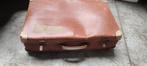 Ancienne valise en cuir rétro vintage valise valise de voyag, Antiquités & Art, Enlèvement ou Envoi