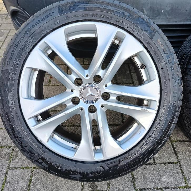 Velgen Originele E-klasse Avantgarde 245/45R17 Continental, Auto-onderdelen, Banden en Velgen, Banden en Velgen, Zomerbanden, 17 inch