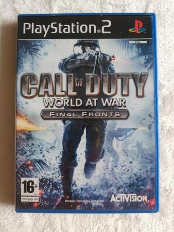 CALL OF DUTY WORLD AT WAR "FINAL FRONTS" - PS2 - PAL FR TBE beschikbaar voor biedingen