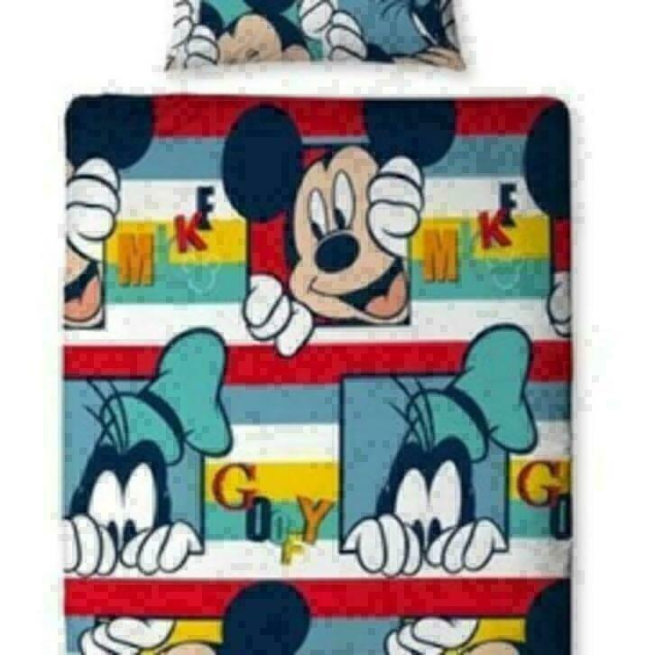 Mickey Mouse Dekbedovertrek Cartoon 135 x 200 - AANBIEDING, Kinderen en Baby's, Kinderkamer | Beddengoed, Nieuw, Dekbedovertrek