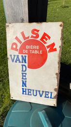 Emaille bordje Vandenheuvel tafelbier., Verzamelen, Ophalen of Verzenden, Gebruikt, Reclamebord