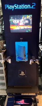 Playstation 2 demopod/demokiosk, Games en Spelcomputers, Ophalen, Gebruikt, Phat, Met 2 controllers