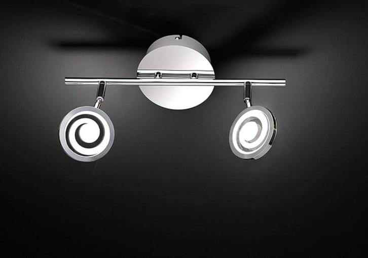 WOFI led plafondlamp, Huis en Inrichting, Lampen | Plafondlampen, Gebruikt, Glas, Metaal, Ophalen of Verzenden