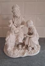 Porseleinen wit beeld moeder met baby en kind, Antiek en Kunst, Ophalen